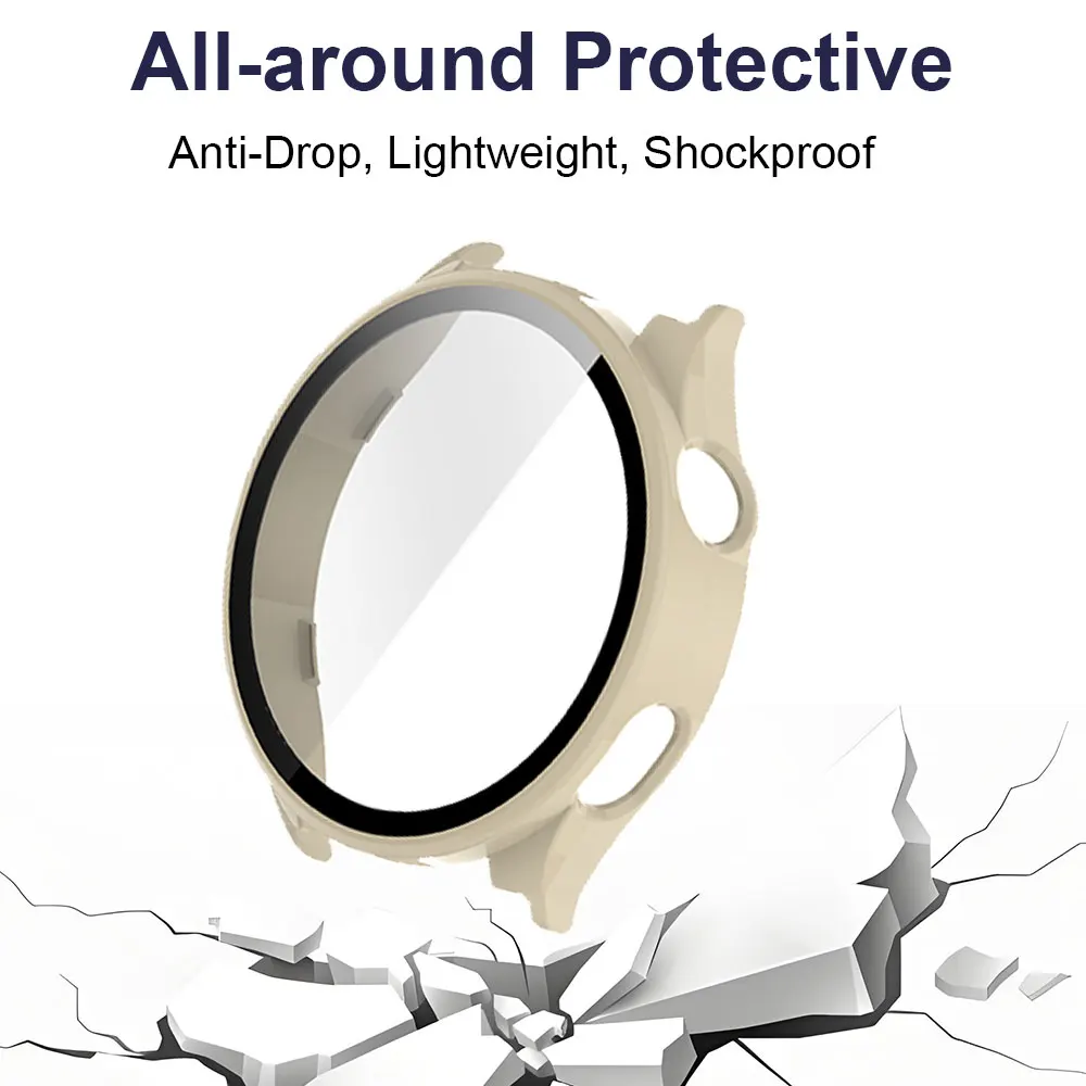 Durable Protective Smartwatch Case with Tempered Glass Film