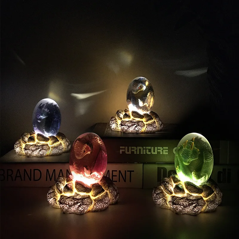 

Artistic Glowing Lava Dragon Egg Power Game Dinosaur Egg Souvenir Boy's Birthday Gift Room Desktop Decoration Children's Toys