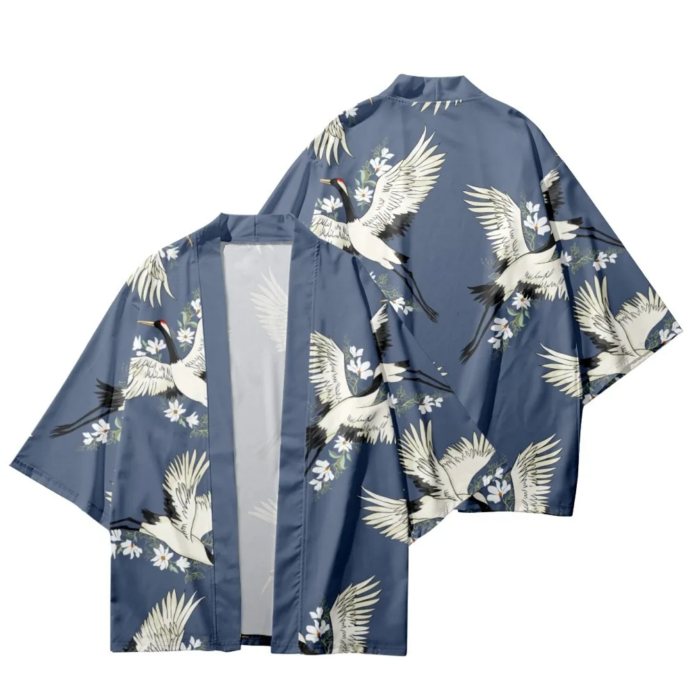 

Традиционное кимоно самурая, топы, японское кимоно, кардиган, Свободное пальто для мужчин и женщин, юката, хаори, Оби, рубашка, блузка, Женская 3XL, 4XL