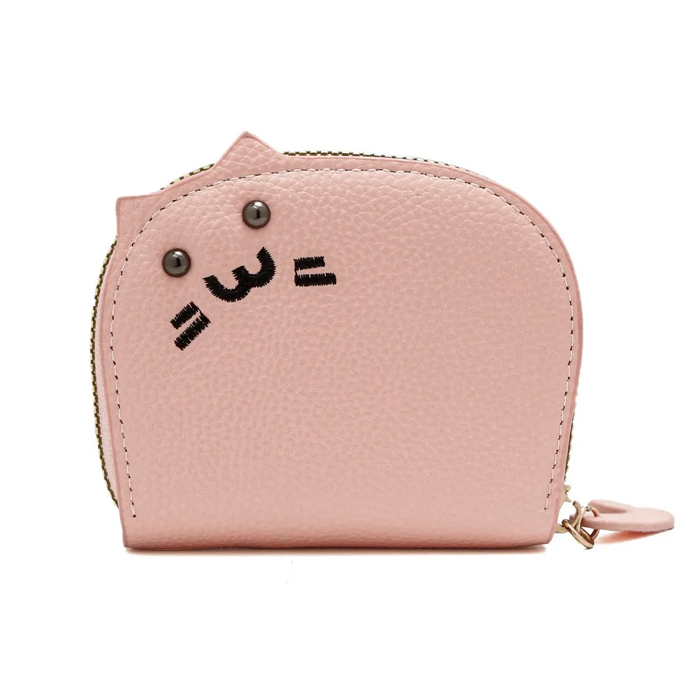 Women's Wallets New Cartoon Cat Compact Kawaii Cute Fashionable Trendy Small Card Bags Portable Large Capacity Coin Purses Girl - 5
