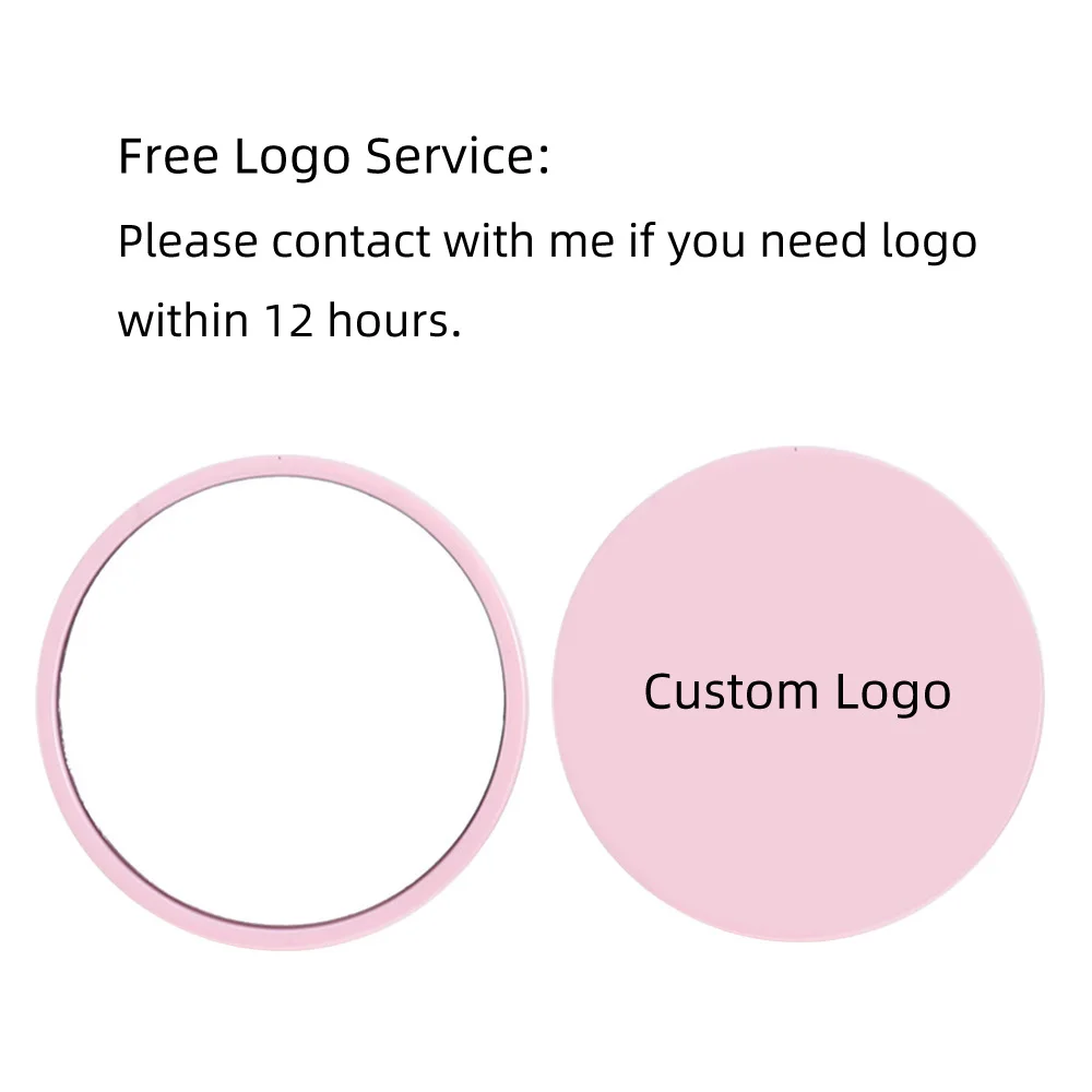 Round Mini Mirror Free Private Small Compact Pocket Black Pink Portable Mirror Beauty Salon For Customers Gift mini mirror