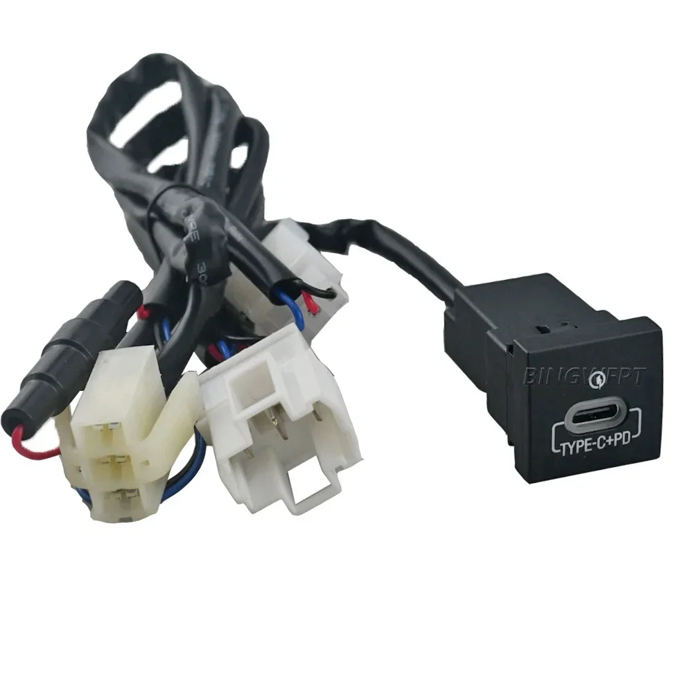 Fast Charge Adapter PD Type C and QC3.0 Power Outlet Switch for VW Golf 6 Jetta 5 MK5 Scirocco 2006 - 2014 USB Charger Socket