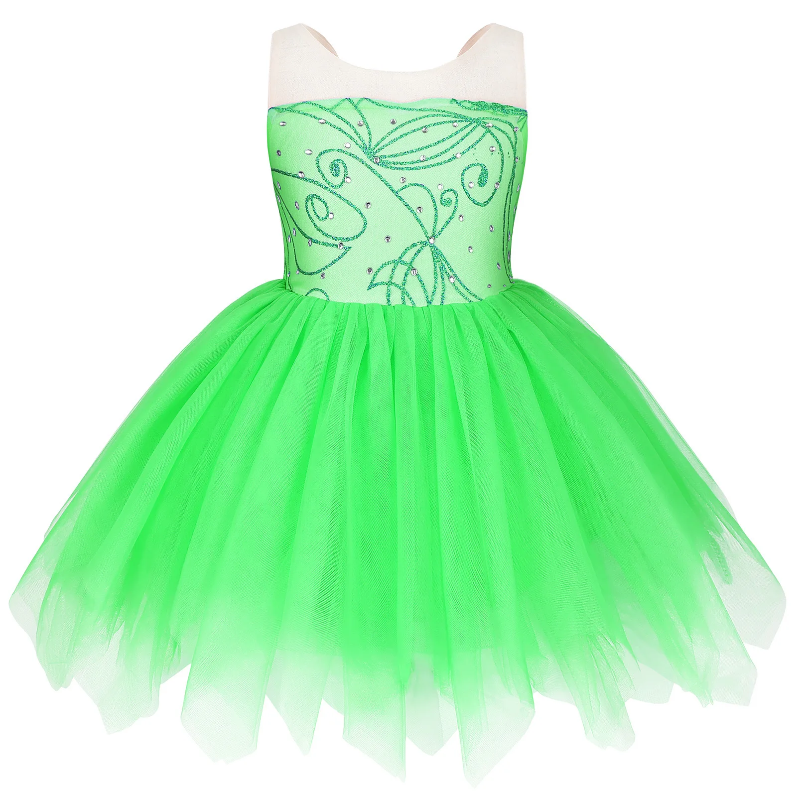 Disfraz de hada Pixie para niñas, princesa Disney Tinker Bell, vestido azul y morado con alas, vestidos de fiesta de cumpleaños, 2023