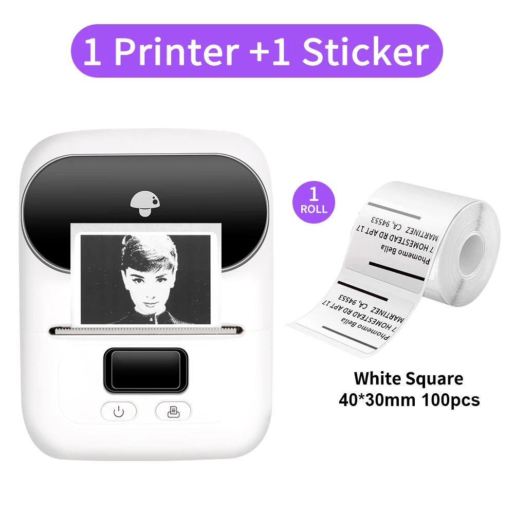 Phomemo-Mini imprimante d'étiquettes thermique sans fil, fabricant d' étiquettes Bluetooth, autocollant de codes-barres, étiquette de prix, M110,  livraison gratuite Prquinze
