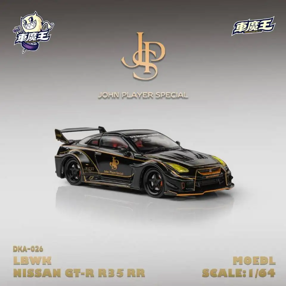 Pre-sale Demon King Auto 1:64 GTR35 RR Black/Gold JPS Painting Alloy Model Car 12 S11a0187dbea1447486bacb9b9ca0c79dL