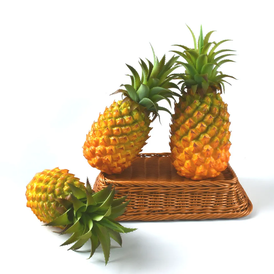 Large Yellow Pineapple Tropical Fruits Decorative Foam Artificial Imitation Fake Decorations Display Decor DIY Craft