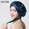 Pure Silk Hair Bonnets For Women Sleeping Cap Luxury Natual Silk Sleep Cap Night Bonnet Caps Hair Protection Turban Head Wraps 1