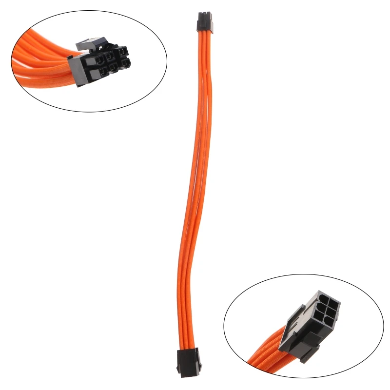 Premium Nylon Sleeved PSU Cables ATX 24PIN Power Extension GPU / CPU