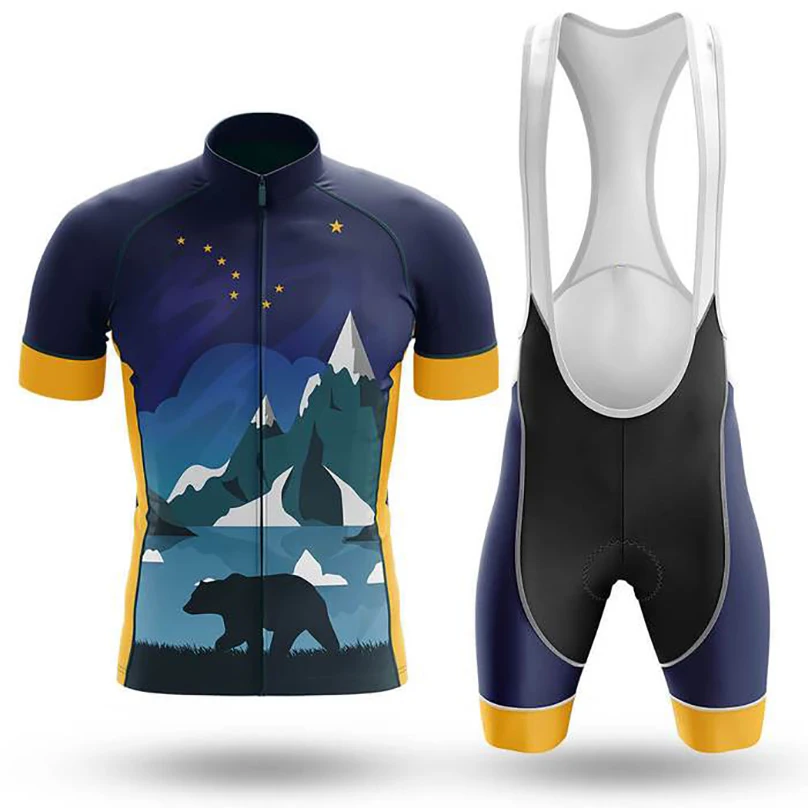 2022 ALASKA Men's Cycling Jersey Set Professional Cycling Clothing