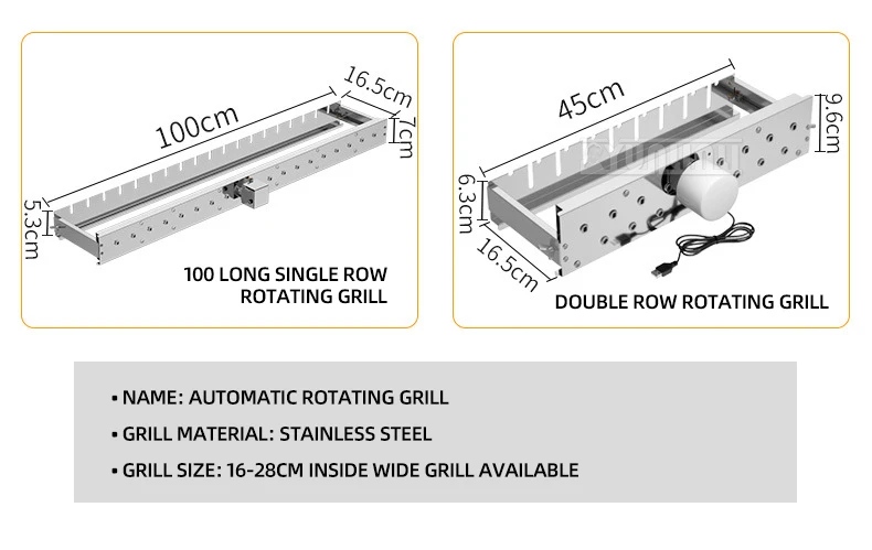 Description Picture 6 of itemNew Version Automatic Rotary Grill with Adjustable Skewer Barbecue Tools