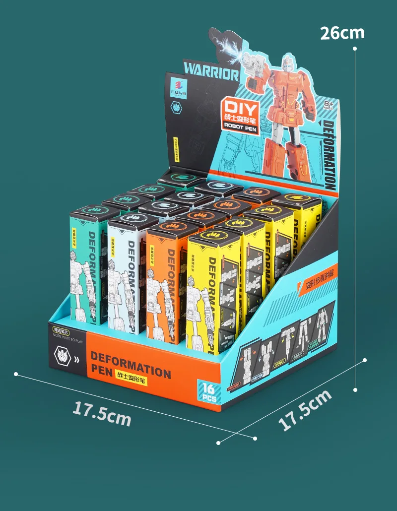 1개 로봇 변형 펜 문구 젤 펜 창의적인 변형 로봇 어린이 학교 사무용품 귀엽고 멋진 선물 상