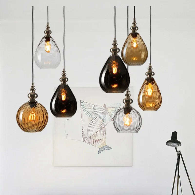 

Originality Modern LED Pendant Light Glass Drop Hanging Lamp Home Art Decor Lamp Fixtures Dining Room Kitchen Restaurant kitchen