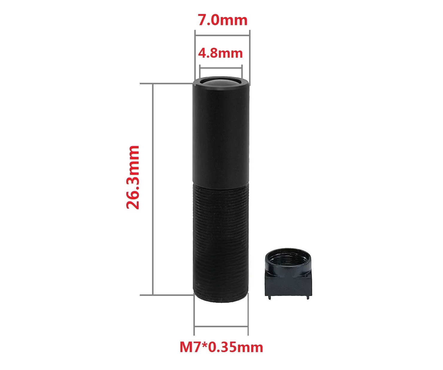 【Worth-Buy】 M7 30mm flat cone lens high-definition fixed focus long ...