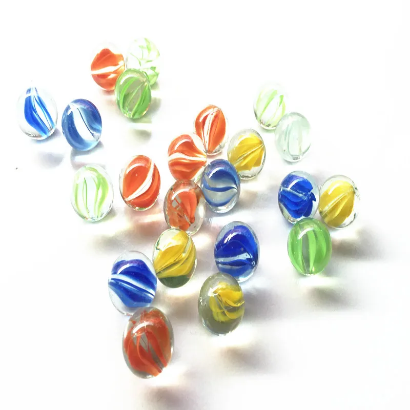 Colorful Glass  Brand New And High Qualit Big Size 25MM /14MM Glass Marbles Glass Bead Marbles Children's Toys 4