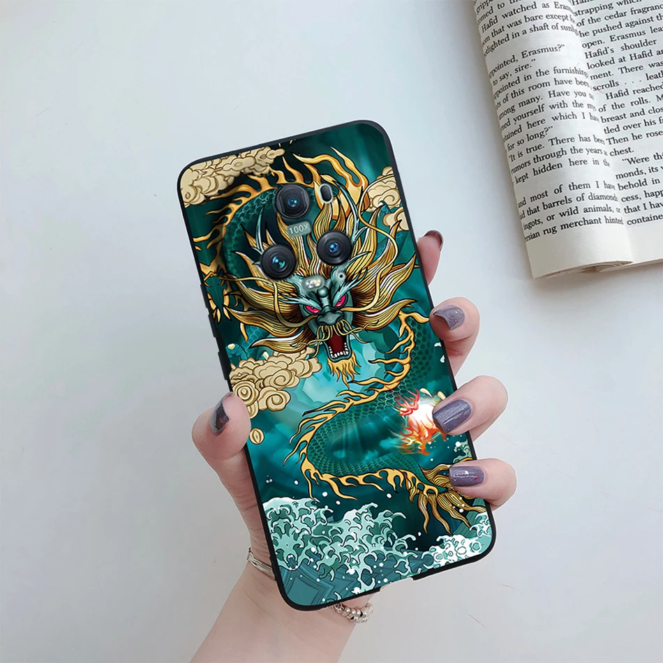 Luxury Black Dragon Pattern Soft Silicone Phone Protection Case Cover