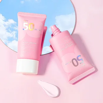 사쿠라 화이트닝 크림, 한국 자외선 차단 프로텍터, 페이셜 솔라 차단제, SPF50 아이솔레이션 로션 크림, 표백 모이스처라이저