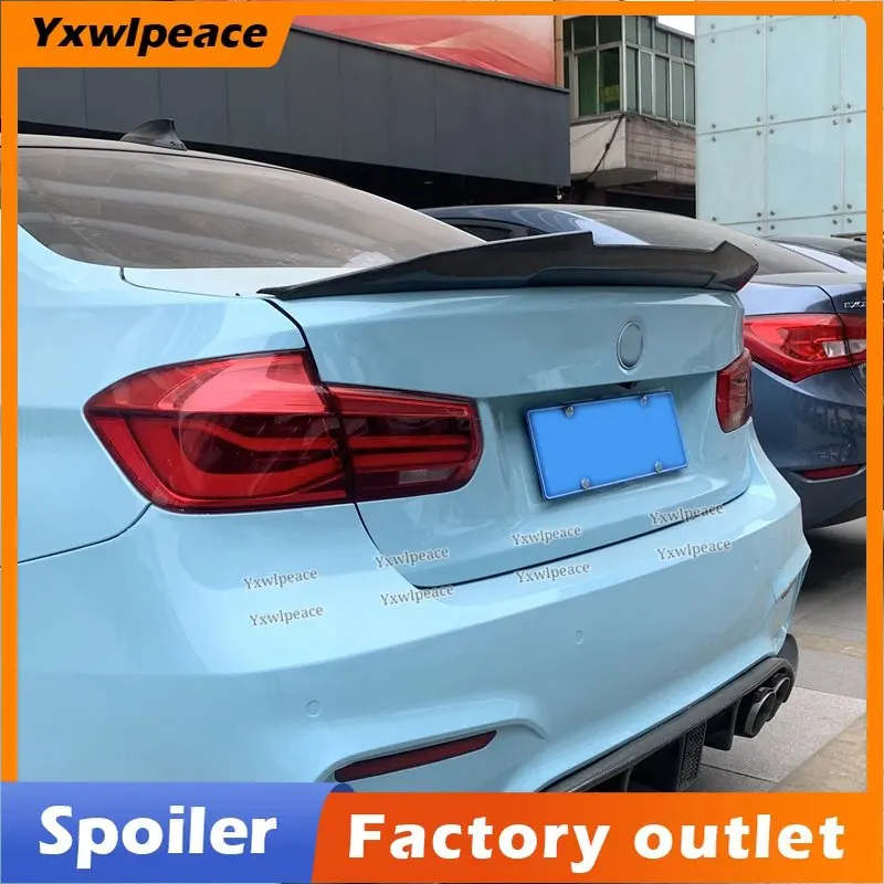

For BMW F30 F35 M3 3 Series 2013-2018 PSM Style Spoiler ABS Glossy Black / Carbon Fiber Look Rear Trunk Lip Spoiler Decoration