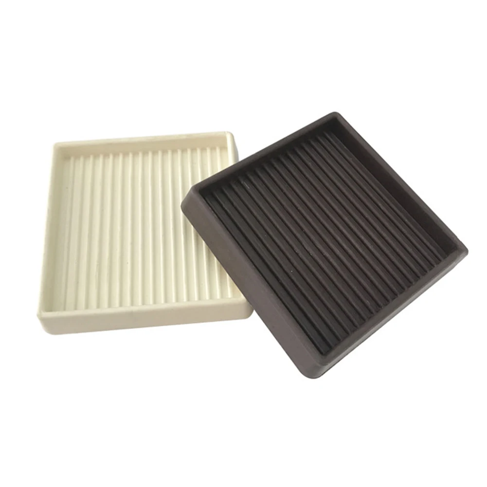 Description Picture 6 of item4pcs Non Slip Leg 3 Inch Floor Grip Furniture Caster Cup Protective Chair Anti-sliding Square Rubber Table Home Accessories