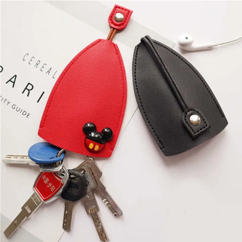 Cartoon Mickey Mouse Pull Type Key Bag PU Leather Cute Rabbit Key