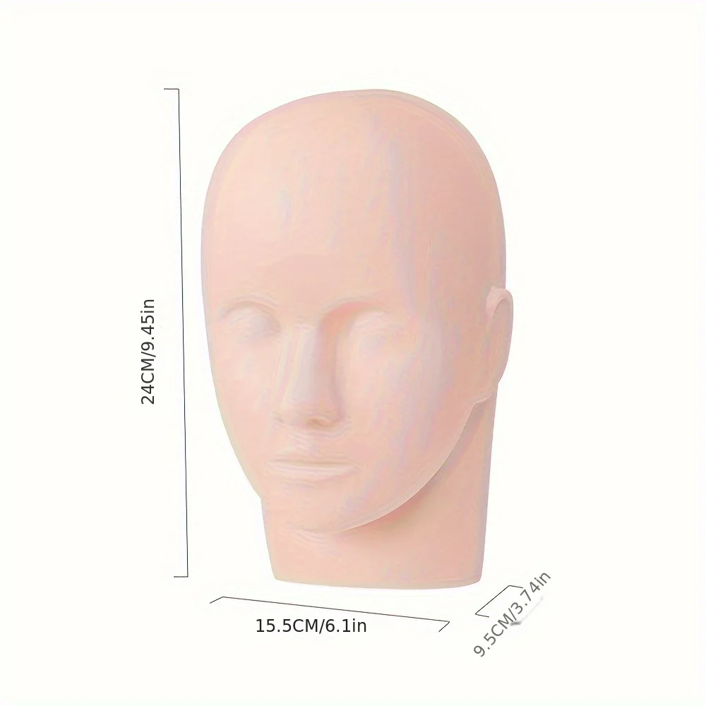 Pro Eyelash Training Head - Salon-Grade for Lash Extensions | Realistic Skin Texture, Portable Practice Model for Beginners