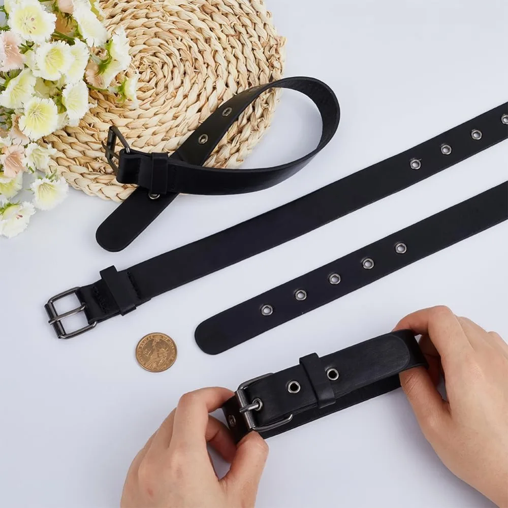 합금 장식이 있는 PU 인조 가죽 코드 팔찌 코코넛 브라운 16-3/8인치(41.5cm) 25mm