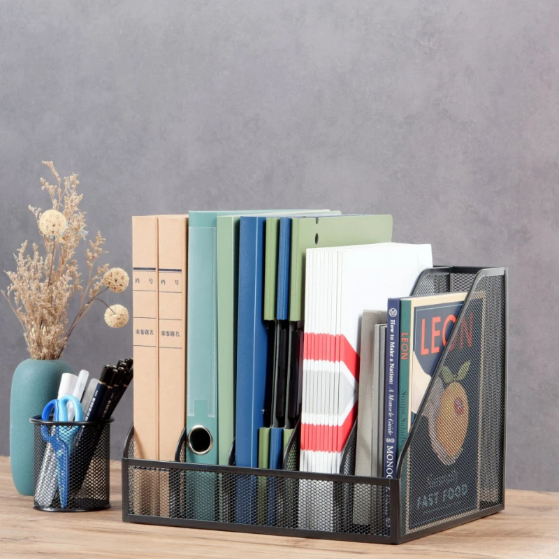 BlackmetalMeshfileholderboxMailBusinessDocumentTrayDesk