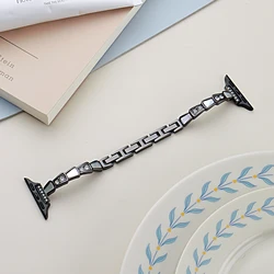 Elegant Women's Luxury Watch Band - Premium Design - 38mm - 40mm - 41mm (Black)