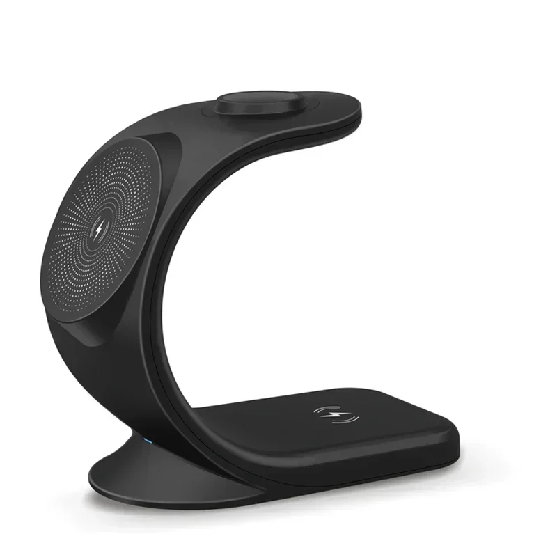 Магнітний бездротовий зарядний пристрій 3 в 1, станція швидкого заряджання для Magsafe iPhone 16 ~ 12 Pro Max iWatch 10/9/8/7/6/5/4/3/2 SE AirPods Pro