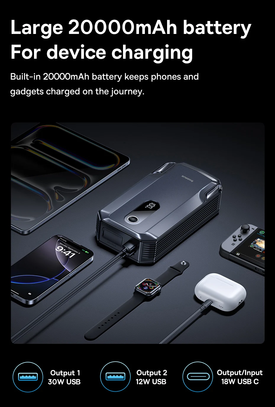 power bank încărcând telefonul