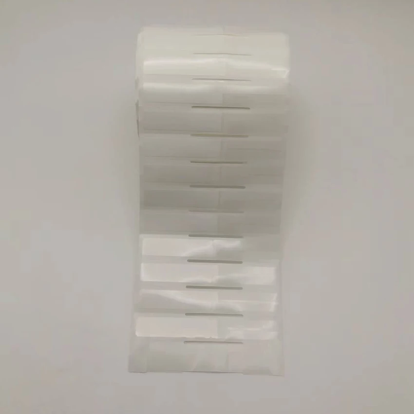 투명한 쥐 꼬리 보석 라벨, 빈 흰색 열 전사 PET 쥬얼리 가격표, 공장 용품, 86x11mm(3.5 x 0.437)