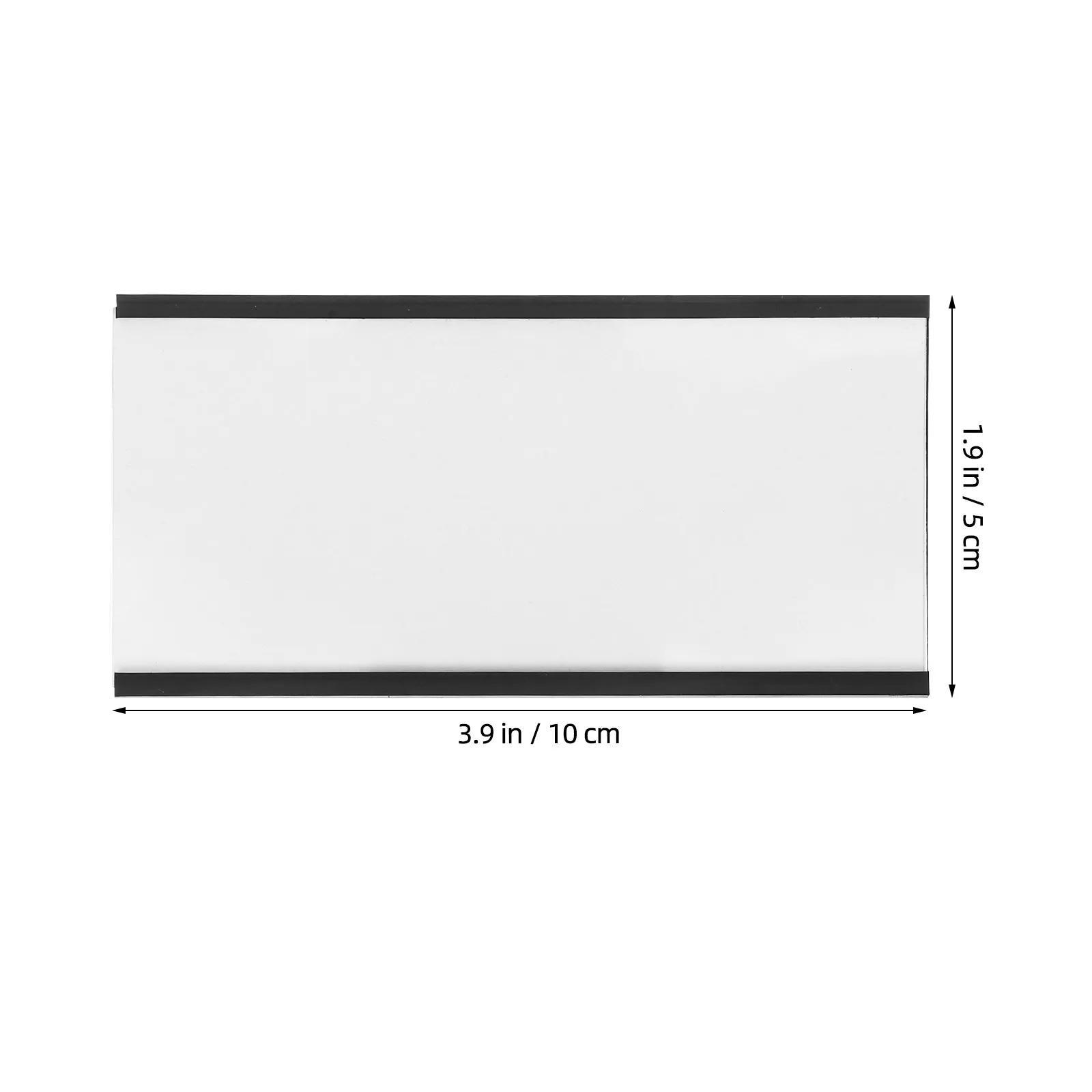 10세트 자기 라벨 디스플레이 홀더 금속 표면용 부드러운 필기 표면 선반 라벨 창고 표시 티켓 홀더