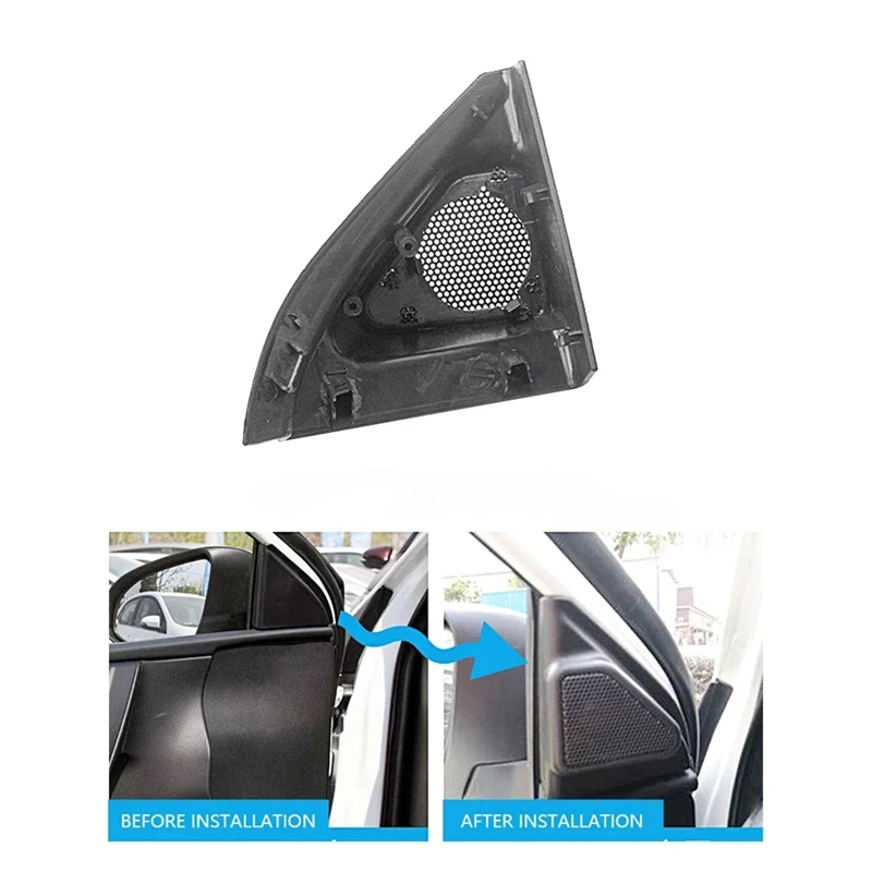토요타 코롤라 차량용 문짝 패널 오디오 경적 커버, 트위터 삼각 스피커, 확성기 커버 트림, 2014-2018 용