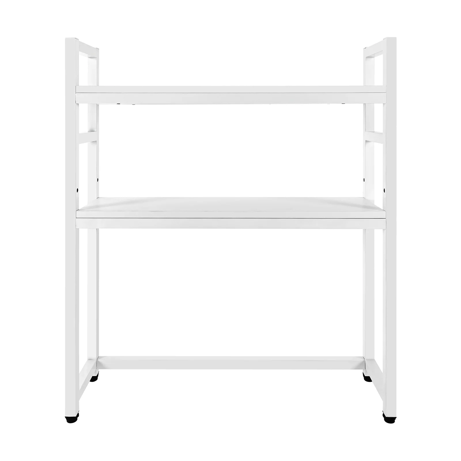 Computer Desktop Bookcase, 2-Tier Multipurpose Countertop Hutch Display Shelf, Adjustable Height Pantry Shelf Spice 3