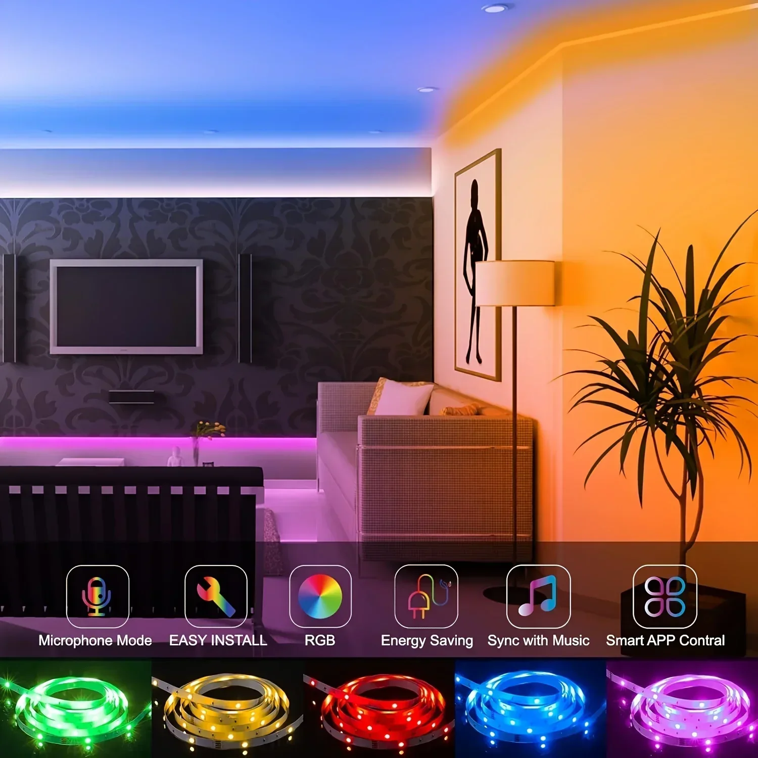 รูปสินค้า แถบไฟ LED RGB อัจฉริยะสำหรับเกมมิ่ง