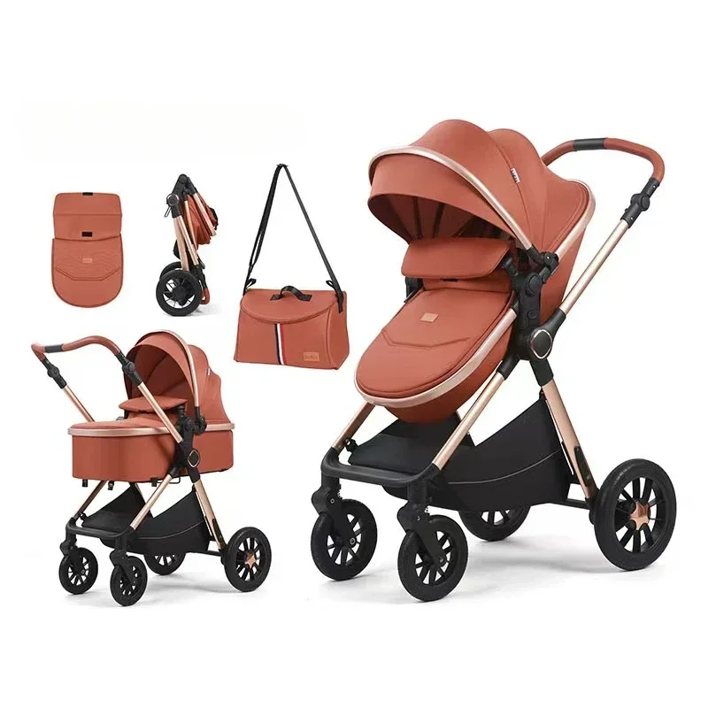 2in1 Newborn baby stroller high landscape multifunctional safe and convenient can sit or lie down