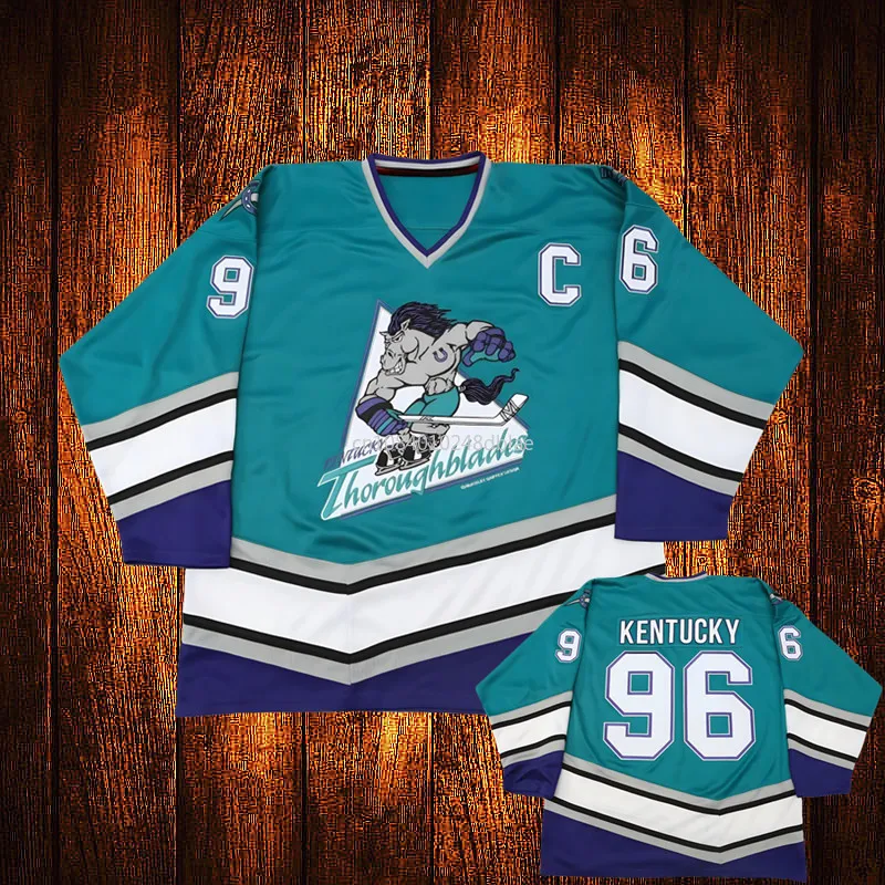 Vintage 90s Kentucky Thoroughblades Embroidery Stitched Hockey Jersey Youth Kids Adult Any Size And name 056