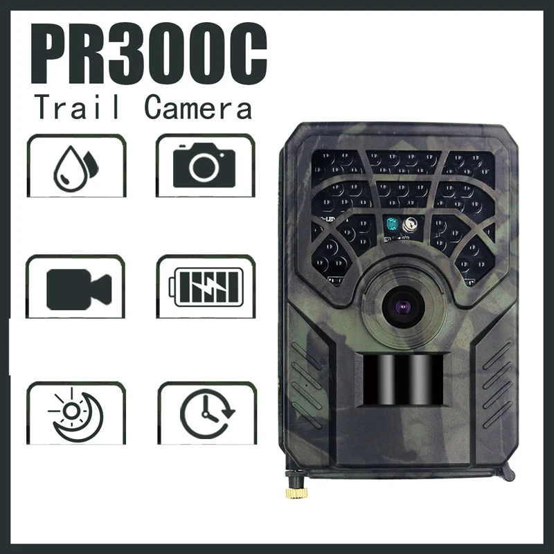 

Охотничья камера PR300C, 5 Мп, 720P, ночная версия, фототрек, камера наблюдения за дикой природой, портативные уличные элементы для кемпинга