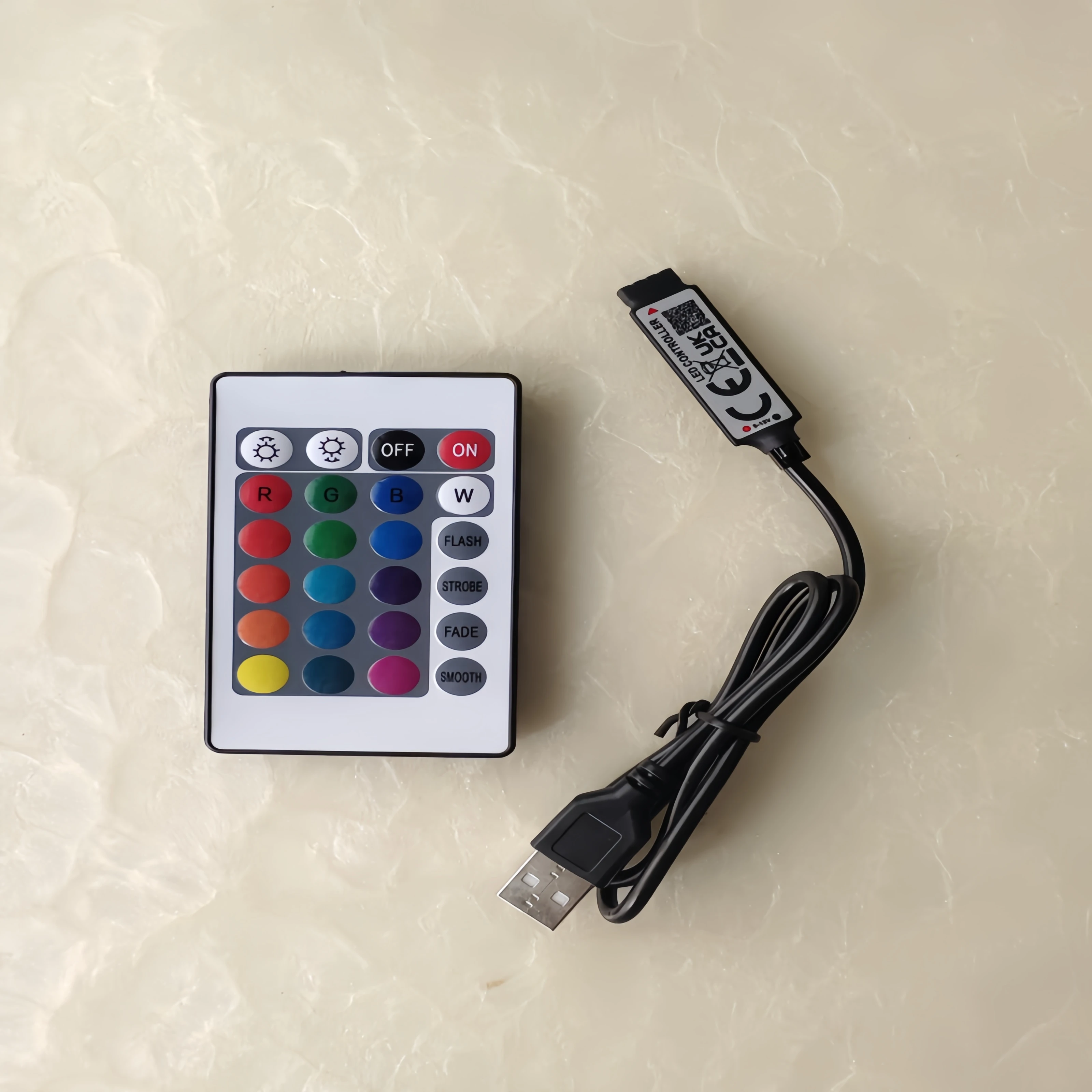 RGB Controller DC5v USB 5V BT 24 Keys RF Remote For COB SMD 3528 5050 RGB Tape Lights
