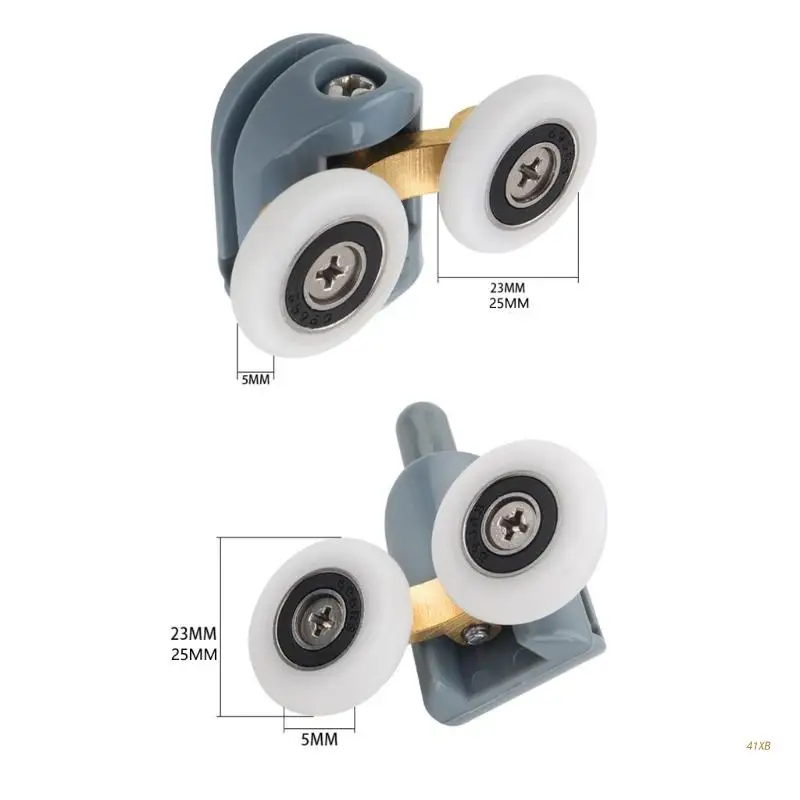 41XB Shower Door Wheels Upper Bottom Rollers Shower Room Cabin Pulley