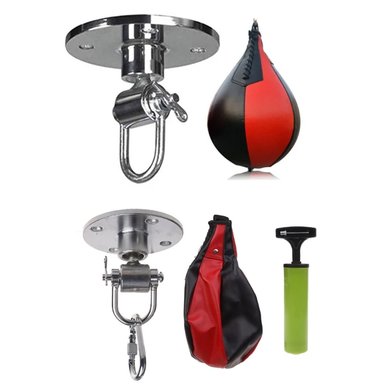 Sandbags Swivel Pear Speed Punching Ball Base Hook Mount Kit Punch Bag Speedbag Boxing Muay Thai Punch Boxe MMA Fitness Sports E