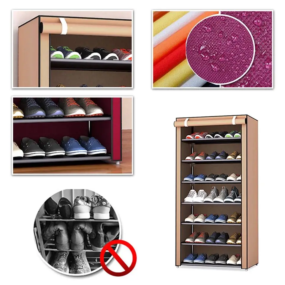 Shoe Rack Open Cabinets Folding Furniture Organizer for Living Room Shoemakers