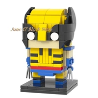 MOC Heroes Brickheadz Sci-Fi Fantasy Movie Figures Wade Wolf Man Compatible Building Blocks Toys For Children Adult Friends Gift 3