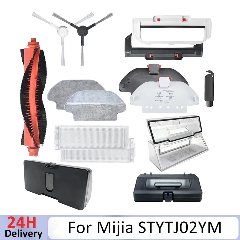 ل Xiaomi Mi Robot Vacuum-Mop Pro STYTJ02YM STYJ02YM Viomi V2 V3 SE Conga 3490 3690 قطع الغيار فرشاة جانبية رئيسية فلتر Hepa ممسحة