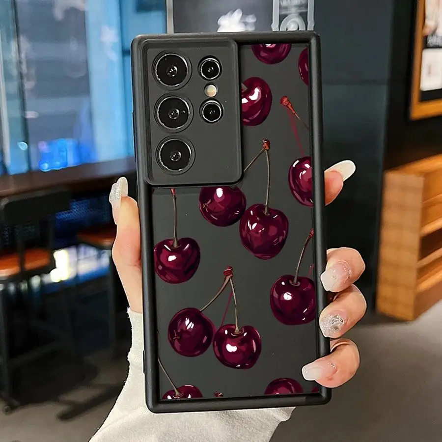 Wine Red Cherry Phone Cover - Premium Protective Case