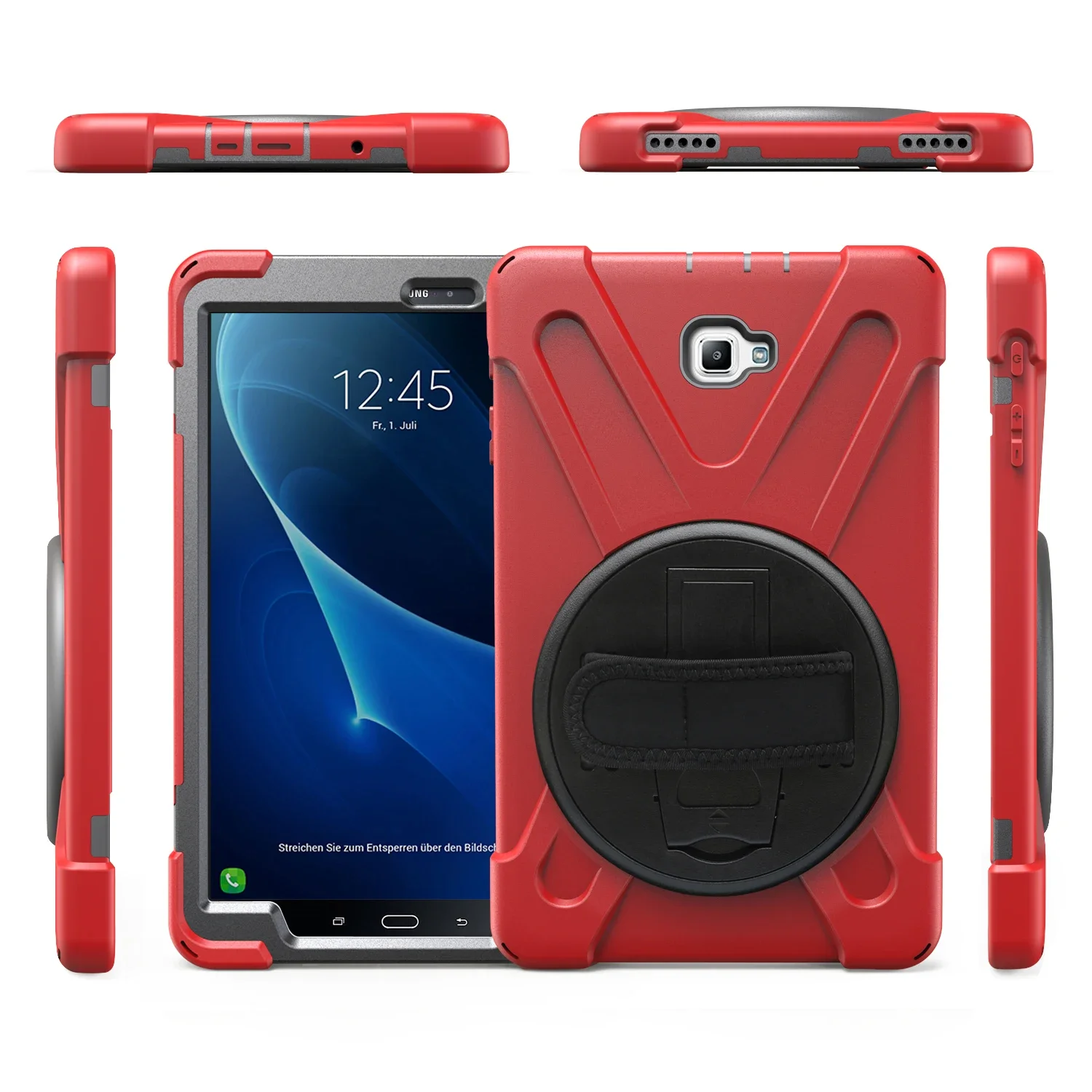 Rugged Kickstand Tablet Case with Hand & Shoulder Straps