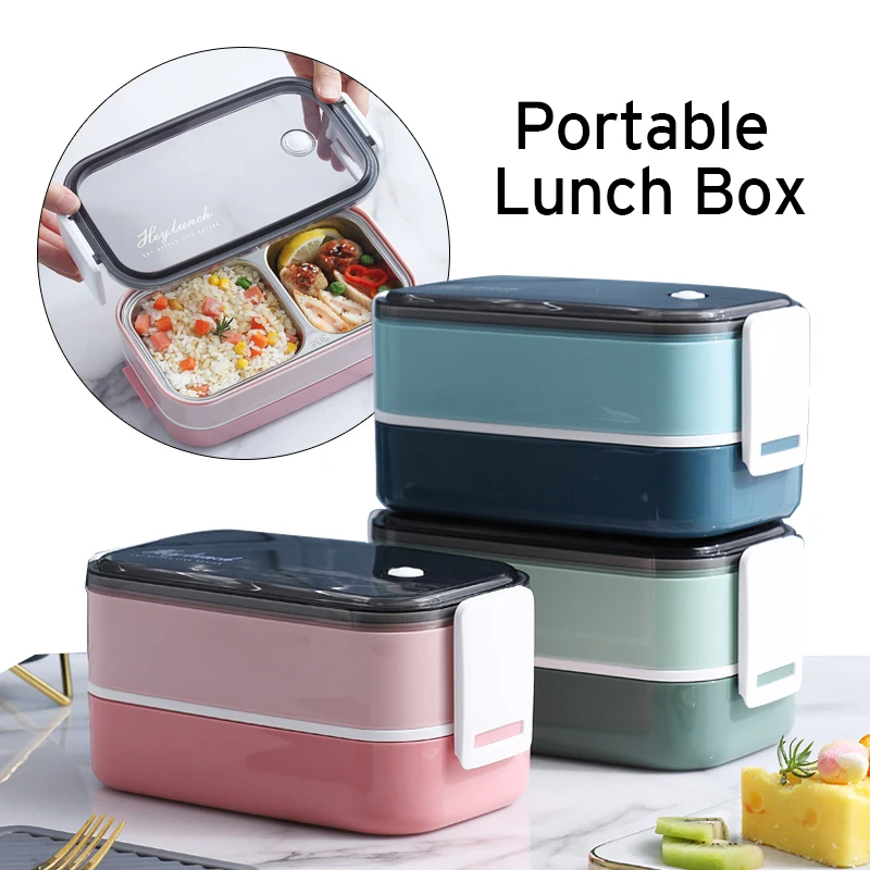 

Double Layer Stainless Steel Insulated Lunch Box Bento Box for School Kids Office Worker Thermal Lunch Box Fruit Food Container