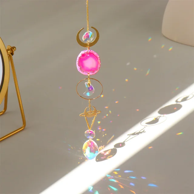 Crystal Light Collection Medál Devil Eye Planet Metal Prism Wind Chimes Kreatív Elegáns Kerti Díszek Családtag Ajándékok - Image 4