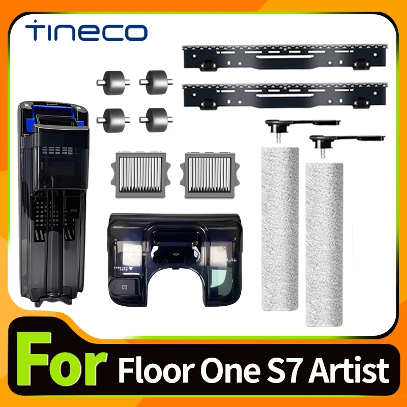 Original Accessories For Tineco Floor One S7 Artist Wet Dry Water Tank Brush Roller HEPA Filter Holder Vacuum Cleaner Parts