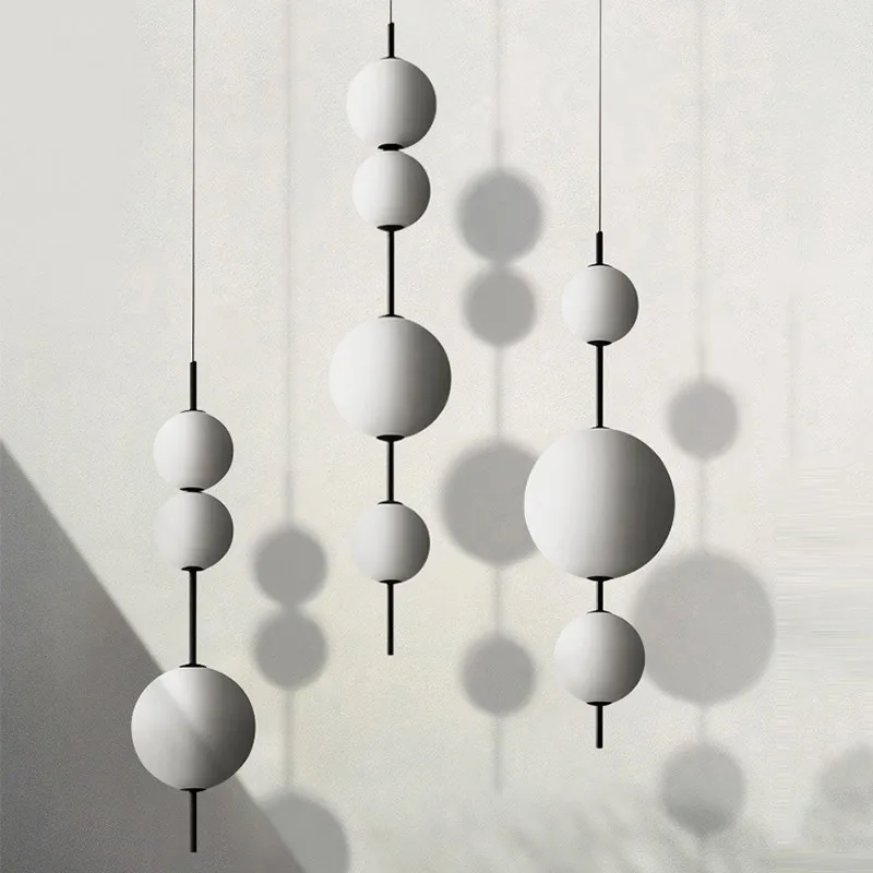 

Nordic Gourd Chandelier Minimalist Bedroom Bedside Chandelier Restaurant Island Bar Counter Creative Lamps