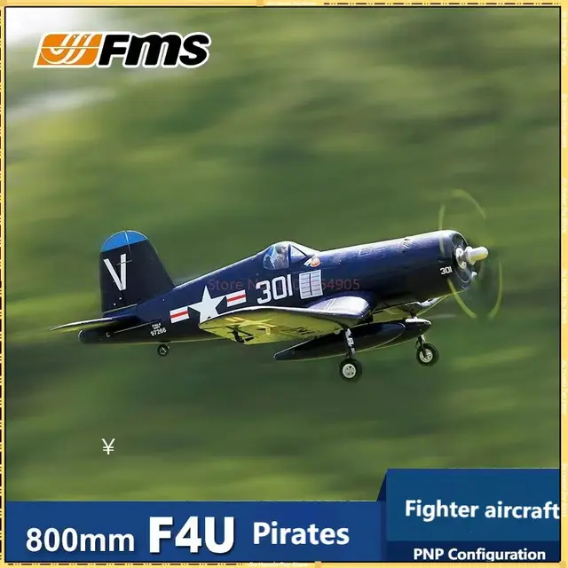 Fms 800mm F4u Pirate Fixed Wing Rc Airplane Model World War Ii Theme Electronic Remote Control Aircraft Toy For Adults 5